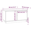 tv-bord 80x35x40,5 cm massivt fyrretræ grå