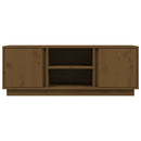 tv-bord 110x35x40,5 cm massivt fyrretræ gyldenbrun