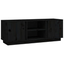 tv-bord 110x35x40,5 cm massivt fyrretræ sort