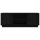 tv-bord 110x35x40,5 cm massivt fyrretræ sort