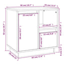 sengebord 50x34x50 cm massivt fyrretræ sort