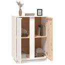 skænk 60x35x80 cm massivt fyrretræ hvid