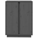 skænk 60x35x80 cm massivt fyrretræ grå