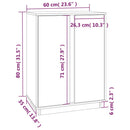 skænk 60x35x80 cm massivt fyrretræ gyldenbrun
