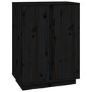 skænk 60x35x80 cm massivt fyrretræ sort