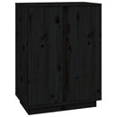 skænk 60x35x80 cm massivt fyrretræ sort
