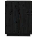 skænk 60x35x80 cm massivt fyrretræ sort