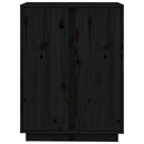 skænk 60x35x80 cm massivt fyrretræ sort