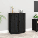 skænk 60x35x80 cm massivt fyrretræ sort