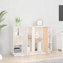 skænk 120x35x80 cm massivt fyrretræ hvid