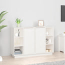 skænk 120x35x80 cm massivt fyrretræ hvid