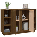 skænk 120x35x80 cm massivt fyrretræ gyldenbrun