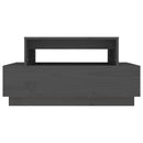 sofabord 80x55x40,5 cm massivt fyrretræ grå