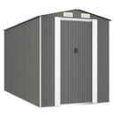 haveskur 192x357x223 cm galvaniseret stål lysegrå