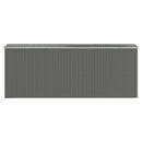 haveskur 192x523x223 cm galvaniseret stål lysegrå