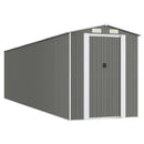 haveskur 192x772x223 cm galvaniseret stål lysegrå