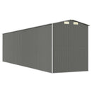 haveskur 192x772x223 cm galvaniseret stål lysegrå