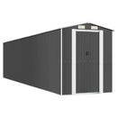 haveskur 192x855x223 cm galvaniseret stål antracitgrå