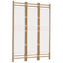 3-panels rumdeler 120 cm foldbar bambus og kanvas