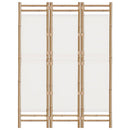 3-panels rumdeler 120 cm foldbar bambus og kanvas