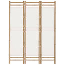 3-panels rumdeler 120 cm foldbar bambus og kanvas