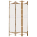 3-panels rumdeler 120 cm foldbar bambus og kanvas