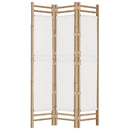 3-panels rumdeler 120 cm foldbar bambus og kanvas