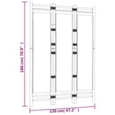 3-panels rumdeler 120 cm foldbar bambus og kanvas