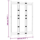 3-panels rumdeler 120 cm foldbar bambus og kanvas