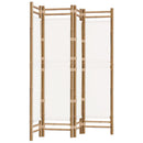 4-panels rumdeler 160 cm foldbar bambus og kanvas