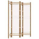 4-panels rumdeler 160 cm foldbar bambus og kanvas