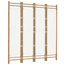 4-panels rumdeler 160 cm foldbar bambus og kanvas