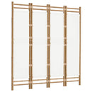 4-panels rumdeler 160 cm foldbar bambus og kanvas