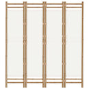 4-panels rumdeler 160 cm foldbar bambus og kanvas