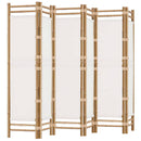 6-panels rumdeler 240 cm foldbar bambus og kanvas