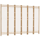 6-panels rumdeler 240 cm foldbar bambus og kanvas