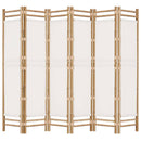 6-panels rumdeler 240 cm foldbar bambus og kanvas