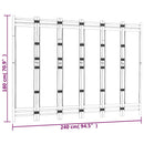 6-panels rumdeler 240 cm foldbar bambus og kanvas