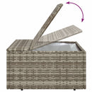 fodskammel med hynde til haven 55x55x30 cm polyrattan grå