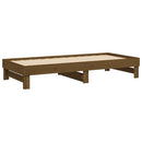 daybed med udtræk 2x(100x200) cm massivt fyrretræ gyldenbrun
