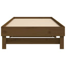 daybed med udtræk 2x(100x200) cm massivt fyrretræ gyldenbrun