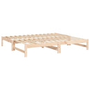 daybed med udtræk 2x(90x190) cm massivt fyrretræ
