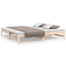 daybed med udtræk 2x(75x190) cm massivt fyrretræ