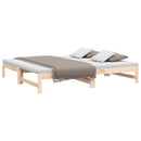 daybed med udtræk 2x(75x190) cm massivt fyrretræ