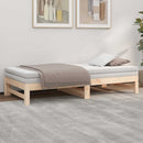 daybed med udtræk 2x(75x190) cm massivt fyrretræ