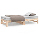 daybed med udtræk 2x(75x190) cm massivt fyrretræ