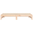 daybed med udtræk 2x(75x190) cm massivt fyrretræ