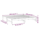 daybed med udtræk 2x(75x190) cm massivt fyrretræ