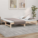 daybed med udtræk 2x(75x190) cm massivt fyrretræ