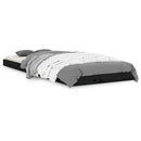 sengeramme 75x190 cm massivt fyrretræ sort